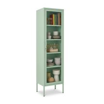 STEELEN COLOR Μεταλλική Ντουλάπα -Βιβλιοθήκη  50x35x190cm Πάχους 0.8mm Εσωτερικού Χώρου με Πόδια  Pastel Green