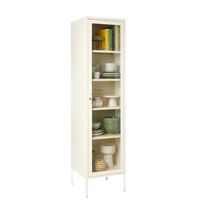 STEELEN COLOR Μεταλλική Ντουλάπα - Βιβλιοθήκη  50x35x190cm Πάχους 0.8mm Εσωτερικού Χώρου με Πόδια White