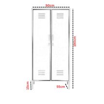STEELEN COLOR Μεταλλική Ντουλάπα 90x55x190cm Πάχους 0.4mm Εσωτερικού Χώρου με Πόδια Baby Blue