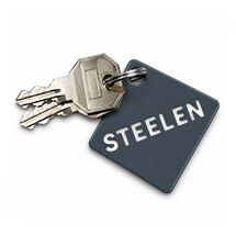 STEELEN COLOR Μεταλλική Ντουλάπα 80x40x90cm Πάχους 0.8mm Εσωτερικού Χώρου Βιτρίνα με Τζάμι και Πόδια Slate Grey