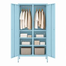STEELEN COLOR Μεταλλική Ντουλάπα 90x55x190cm Πάχους 0.4mm Εσωτερικού Χώρου με Πόδια Baby Blue