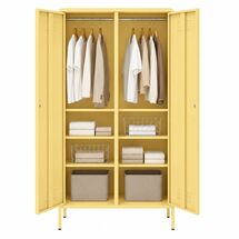 STEELEN COLOR Μεταλλική Ντουλάπα 90x55x190cm Πάχους 0.4mm Εσωτερικού Χώρου με Πόδια Butter Yellow