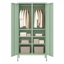 STEELEN COLOR Μεταλλική Ντουλάπα 90x55x190cm Πάχους 0.4mm Εσωτερικού Χώρου με Πόδια Pastel Green