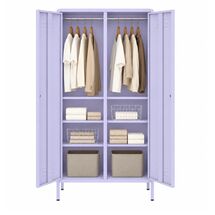 STEELEN COLOR Μεταλλική Ντουλάπα 90x55x190cm Πάχους 0.4mm Εσωτερικού Χώρου με Πόδια Lilac