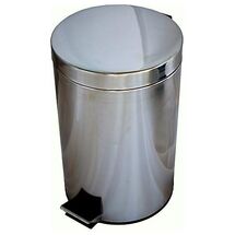 VESTA Κάδος με Πεντάλ ΙΝΟΧ 12lt Ø25x40cm