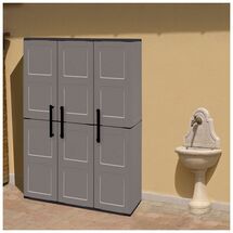 ARTPLAST Ιταλίας Πλαστική Ντουλάπα 23kg 102x37x163cm STRONG 3φυλλη 5 Χώρων (Μεταλλικοί Μεντεσέδες) FREELINE