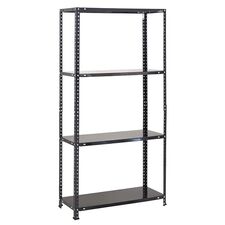 VESTA Μεταλλική Γαλβανιζέ Ραφιέρα Dexion 4όροφη 75x30x145.5cm 5kg MAX Αντοχή 120kg (30kg / Ράφι) Μαύρη