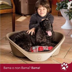 Κρεβάτι Σκύλου-Γάτας 110x77.5x36.5cm RATTAN με Σύστημα Αερισμού Καφέ BAMA Ιταλίας