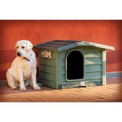 BAMA ITALY Σπίτι Σκύλου 110x94x77cm X LARGE με Ρυθμιζόμενη Οροφή και Αφαιρούμενο Πάτωμα 15kg Πράσινο BUNGALOW LARGE