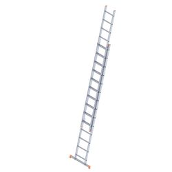 Σκάλα Αλουμινίου 2x14 Σκαλιά Αναπτυσσόμενη 6.79m Διπλή-Σχήμα ''Λ'' με Βάση Στηρίγματος 15.5kg Αντοχή 150kg SN7214