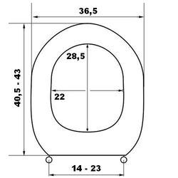 Κάλυμμα Λεκάνης με Σχέδιο ΕΡΜΗΣ 44.5x36.5cm Μπεζ