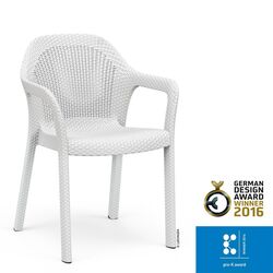 LECHUZA Στοιβαζόμενη Καρέκλα 58x57x84cm Βάρος 6kg Λευκή Rattan Γερμανίας German design winner award 2016/pro-k awards winner 2016