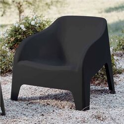 TOOMAX Πολυθρόνα-Καρέκλα Κήπου Στοιβαζόμενη 79x76.5x70cm Βάρος 6.8kg Petra Matte Anthracite Ιταλίας