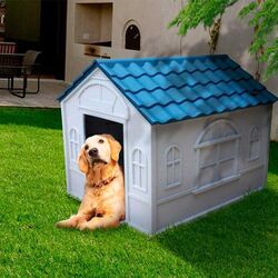 Σπίτι Σκύλου LARGE 84.2x98.2x82cm 10.5kg Λευκό Πάγου-Μπλε VESTA