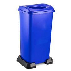 Κάδος Ανακύκλωσης 70lt με Πλαστική Βάση 43x34x71cm με Άνοιγμα 23.7x18.7cm στο Καπάκι Πλαστικός 2.64kg Μπλε