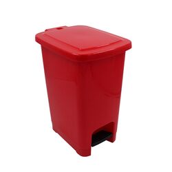 Κάδος Απορριμάτων 10lt με Πεντάλ 20x27.5x35cm Πλαστικός Κόκκινο