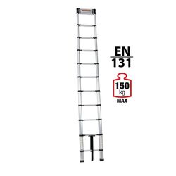 Τηλεσκοπική Σκάλα 4.1m Αλουμινίου με 14 Σκαλιά Βάρος 11.1kg MAX Αντοχή 150kg EN131 2