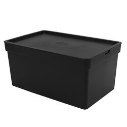 Κουτί Αποθήκευσης 35.5x25.5x13.5cm Πλαστικό 10lt Βάρος 0.35kg Μαύρο Viomes Nova Ελλάδας
