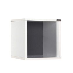Ράφι Τοίχου Διακοσμητικό Κουτί 33x19x33cm Ξύλινο Λευκό Γυαλιστερό 3.11kg RAF033DD