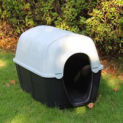 VESTA Σπίτι Σκύλου Small/Medium 49x73x52cm PETPAD 2 Πλαστικό 3.8Kg Μαύρο-Λευκό Πάγου