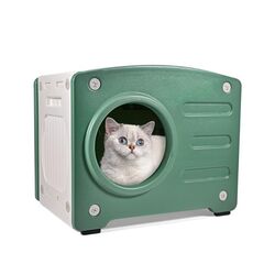 VESTA Σπίτι Γάτας 5.4kg Πλαστικό 56x41.7x46.2cm Πράσινο-Λευκό PETVILLA