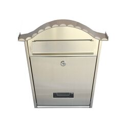 Γραμματοκιβώτιο 32x10.5x37cm Εξωτερικού Χώρου INOX με Κλειδαριά και Υποδοχή Ονόματος