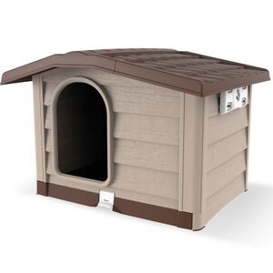 BAMA ITALY Σπίτι Σκύλου 89x75x62cm Medium με Ρυθμιζόμενη Οροφή και Πάτωμα 10kg Μπεζ/Καφέ BUNGALOW
