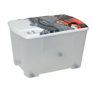 ARTPLAST Ιταλίας Κουτί Αποθήκευσης 56x39x35cm Πλαστικό 55lt Διάφανο Decor Venezia