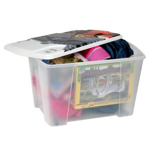 ARTPLAST Ιταλίας Κουτί Αποθήκευσης 56x39x35cm Πλαστικό 55lt Διάφανο Decor Venezia