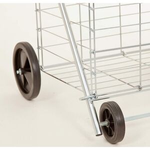 Καρότσι Λαϊκής Μεταλλικό 60lt 54x47x96cm Πτυσσόμενο 4.1kg Αντοχή Bάρους 35kg με 2+2 Ρόδες Κόκκινο