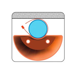 Γλάστρα Ημικυκλική Τοίχου Ø26x14x16 Γκρι Σετ 2 Τεμαχίων