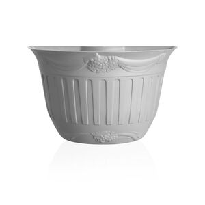 Γλάστρα Ημικυκλική Τοίχου Ø26x14x16 Γκρι Σετ 2 Τεμαχίων