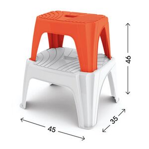 Σκαμπό Πλαστικό 45x35x25cm STEP2 Λευκό BAMA