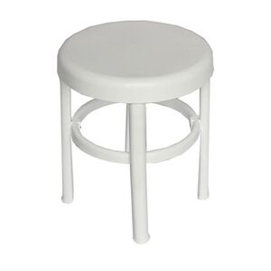 Σκαμπό-Κάθισμα Μπανιου Φ31x38cm Πλαστικό Στρογγυλό Βάρος 1kg Max Αντοχή 100kg Λευκό Ελλάδας