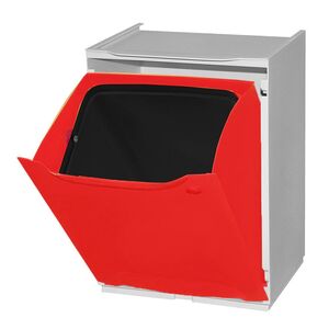 ARTPLAST Ιταλίας Κάδος Ανακύκλωσης Απορριμμάτων Κουζίνας 34x29x47cm 46+20lt Πλαστικός Κόκκινο