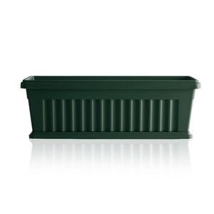 BAMA ITALY Ζαρντινιέρα Κήπου/Μπαλκονιού 100x18.5x16.5cm 18.5lt με Πιάτο Πράσινο Σκούρο