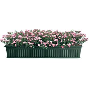 BAMA ITALY Ζαρντινιέρα Κήπου/Μπαλκονιού 60x18.5x16.5cm 12lt με Πιάτο Πράσινο Σκούρο