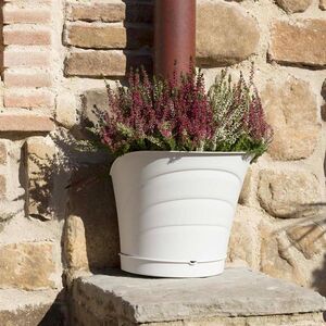 Γλάστρα Κρεμαστή για Κολώνες 35x39x30cm Πλαστική 10lt Λευκή TULIPANO BAMA Ιταλίας