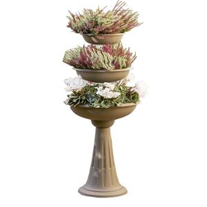 Ανθοστήλη/Γλάστρα Συντριβάνι Ø50x114cm 3 Ορόφων 29.2lt Καπουτσίνο BAMA Ιταλίας