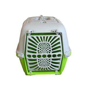 Κλουβί Μεταφοράς Κατοικιδίου 47x29x31cm με Χειρολαβή και Γάντζους για Υποδοχή Ιμάντα Πράσινο-Γκρί ARTPLAST Ιταλίας
