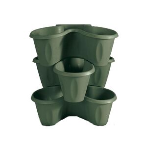 BAMA ITALY Σετ 3 Γλάστρες Σύνθεσης Ø40x16cm 30lt Πλαστική Πράσινη 1.08kg TRIFOGLIO