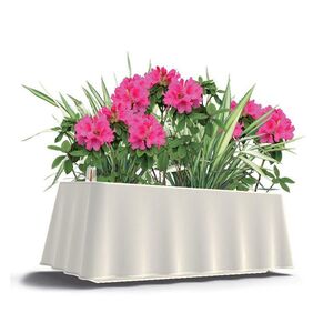 BAMA ITALY Ζαρντινιέρα Αυτοποτιζόμενη 50x20x17.5cm Κυματιστή 8,7lt Πλαστική Λευκή