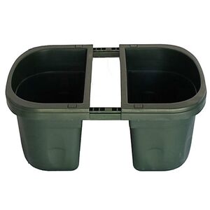 BAMA ITALY Ζαρντινιέρα Διπλή 40x20x18.5cm Ρυθμιζόμενη σε Κουπαστή Πλαστική με Αποστράγγιση Επεκτεινόμενη 3-13cm Πράσινη