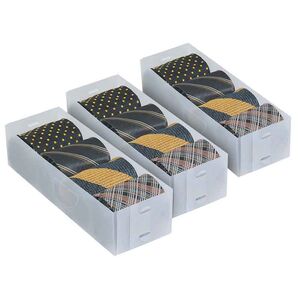 ORDINETT Ιταλίας Κουτί Αποθήκευσης 0.18kg 30.5x10.5x7.5cm από Πολυπροπυλένιο ΣΕΤ 3 Τεμαχίων TOP CLASS WHITE SET 3 DIVIDERS Διάφανο