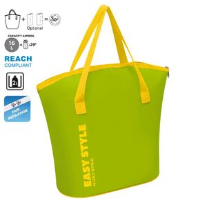 GIOSTYLE ITALY Ισοθερμική Τσάντα 41.5x17.5x38.5cm Πάχος 4mm 16lt Πολυεστέρας 70D MAX Απόδοση 10 Ώρες Πιστοποίηση REACH S-BAG Πράσινο-Κίτρινο