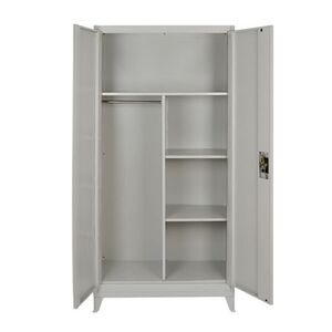 STEELEN Μεταλλική Ντουλάπα 90x45x191cm Πάχους 0.6mm/0.8mm (πάτωμα) Γαλβανιζέ με Χώρισμα και Ρυθμιζόμενα Πόδια - 5 Αποθηκευτικοί Χώροι