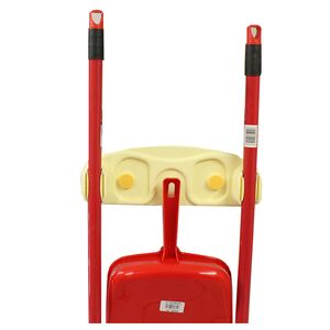 Κρεμάστρα Σκούπας Τοίχου με Γάντζο για Φαράσι Πλαστική 30x10x4.5cm με Ταινία Στήριξης ή Βίδες Κίτρινη BAMA Ιταλίας