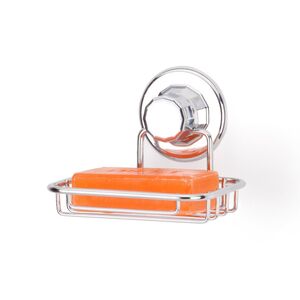 TEKNO-TEL Σαπουνοθήκη Τοίχου 14x14x7cm Αντοχή 12kg Επιχρωμιωμένο Ατσάλι με Βεντούζα EXTRA STRONG