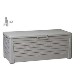 TOOMAX Ιταλίας Πλαστικό Μπαούλο 148x72x60cm 550lt 22.5kg Massif Καπάκι-Κάθισμα 2 Ατόμων FLORIDA WARM GREY