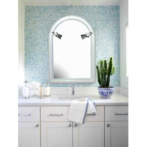 Καθρέπτης Μπάνιου Ημικυκλικός Α' 53x70cm με 2 Σποτ Λευκός BEGA PLAST Ελλάδας